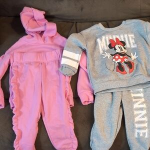 90 Degree By Reflex Pink and Gray Kids Matching Set